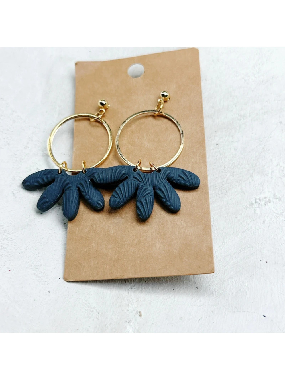 1348mc. Clay Floral Earrings